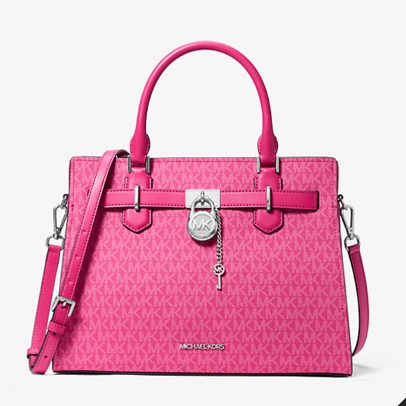 Michael Kors Handbags - Michael Kors Hamilton Medium Signature Logo Satchel
Dragonfruit
NWT